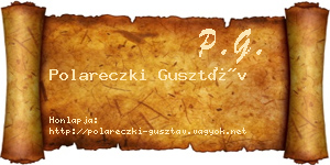 Polareczki Gusztáv névjegykártya